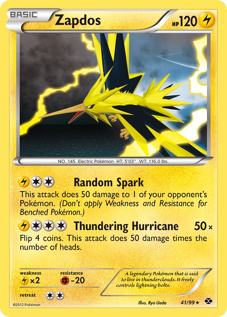 Zapdos (41/99) (Blister Exclusive) [Black & White: Next Destinies] | Black Swamp Games