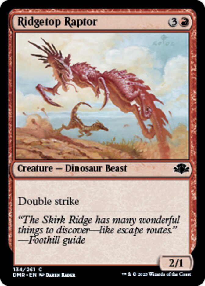 Ridgetop Raptor [Dominaria Remastered] | Black Swamp Games