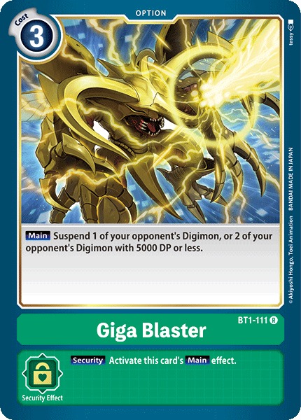 Giga Blaster [BT1-111] [Release Special Booster Ver.1.0] | Black Swamp Games