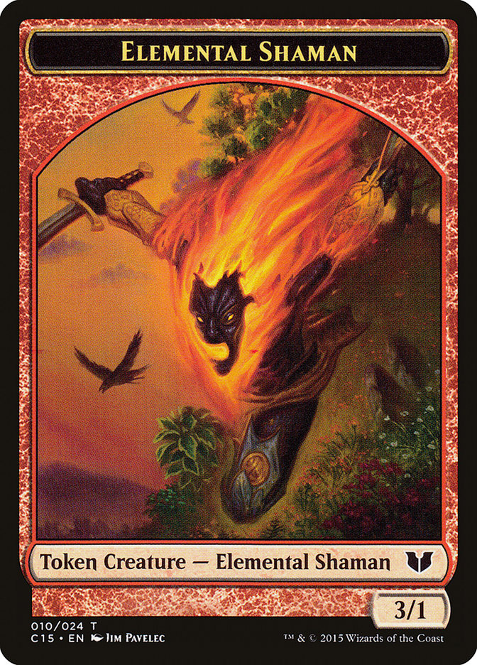 Knight (004) // Elemental Shaman Double-Sided Token [Commander 2015 Tokens] | Black Swamp Games