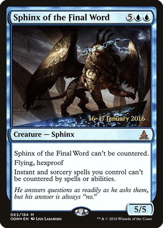 Sphinx of the Final Word [Oath of the Gatewatch Promos] | Black Swamp Games