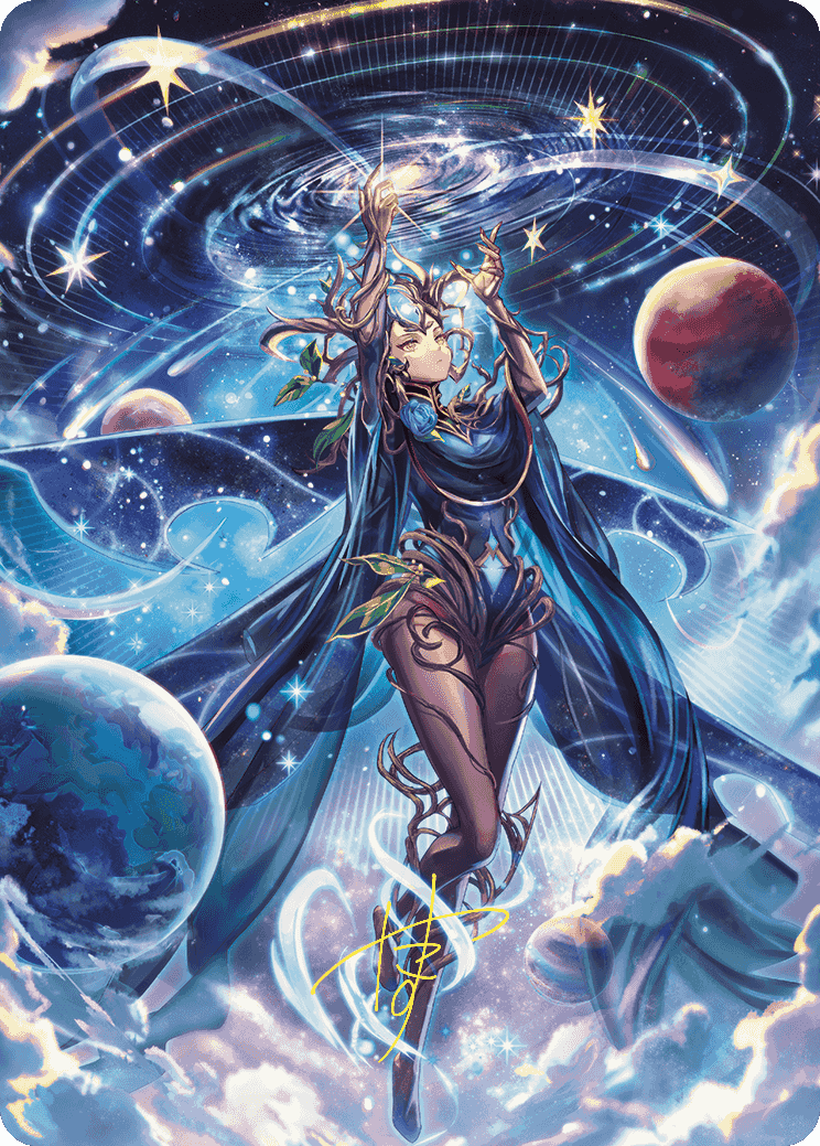 Omniscience Anime Art Card (Gold-Stamped Signature) [Wilds of Eldraine Art Series] | Black Swamp Games
