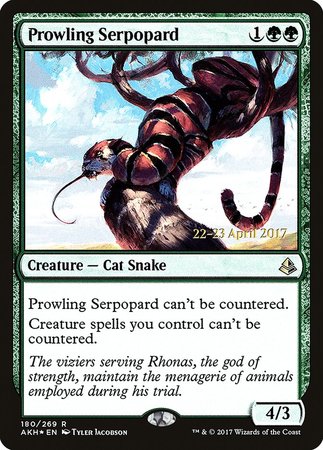 Prowling Serpopard [Amonkhet Promos] | Black Swamp Games