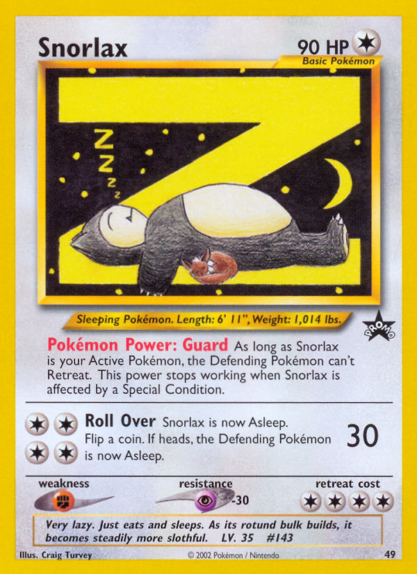 Snorlax (49) [Wizards of the Coast: Black Star Promos] | Black Swamp Games