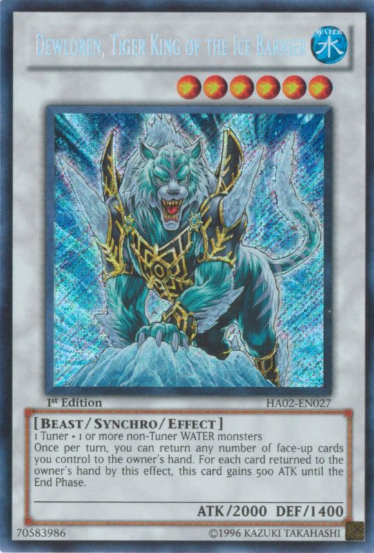 Dewloren, Tiger King of the Ice Barrier [HA02-EN027] Secret Rare | Black Swamp Games