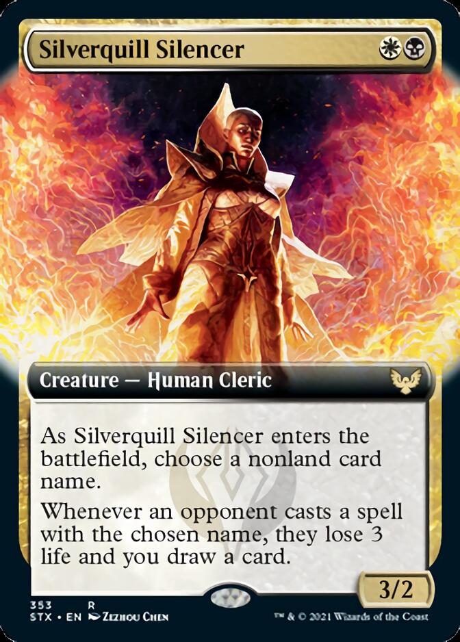 Silverquill Silencer (Extended) [Strixhaven: School of Mages] | Black Swamp Games