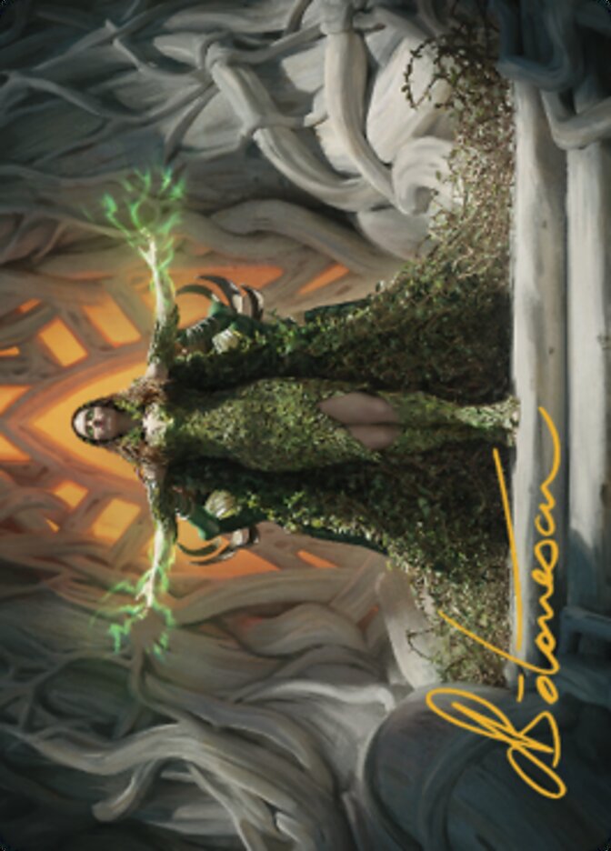 Titania, Voice of Gaea Art Card (Gold-Stamped Signature) [The Brothers' War Art Series] | Black Swamp Games