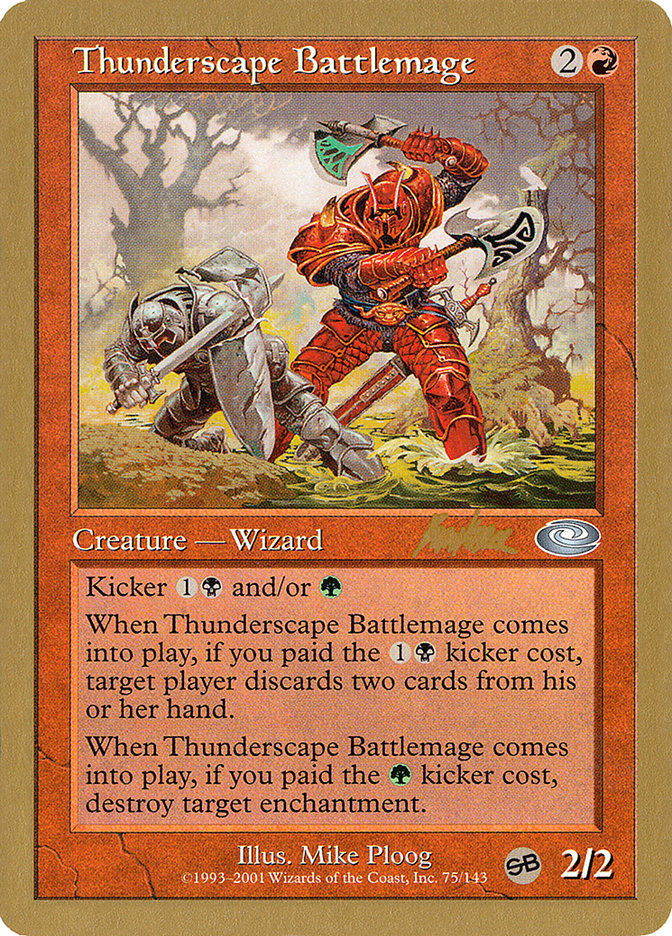 Thunderscape Battlemage (Brian Kibler) (SB) [World Championship Decks 2002] | Black Swamp Games