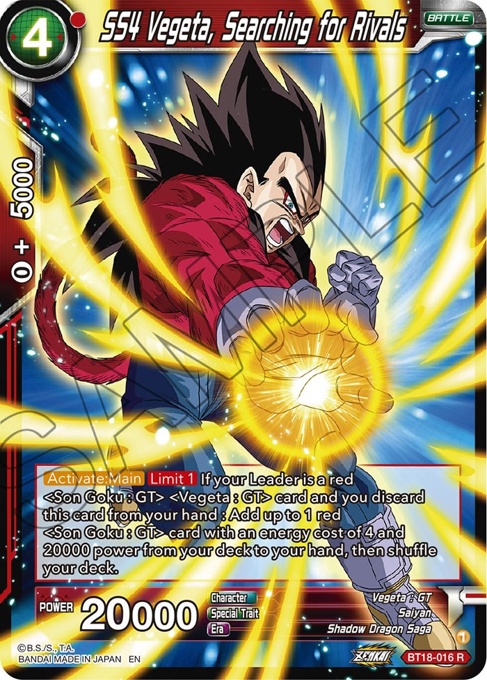 SS4 Vegeta, Searching for Rivals (BT18-016) [Dawn of the Z-Legends] | Black Swamp Games