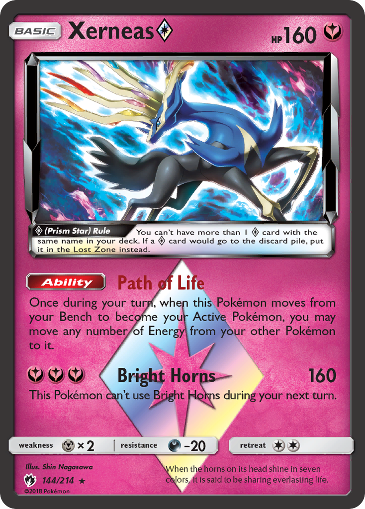 Xerneas (144/214) (Prism Star) [Sun & Moon: Lost Thunder] | Black Swamp Games