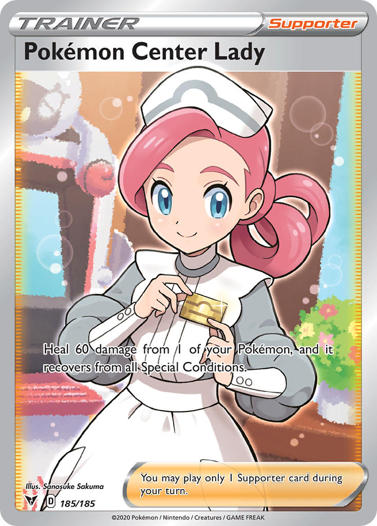 Pokemon Center Lady (185/185) [Sword & Shield: Vivid Voltage] | Black Swamp Games