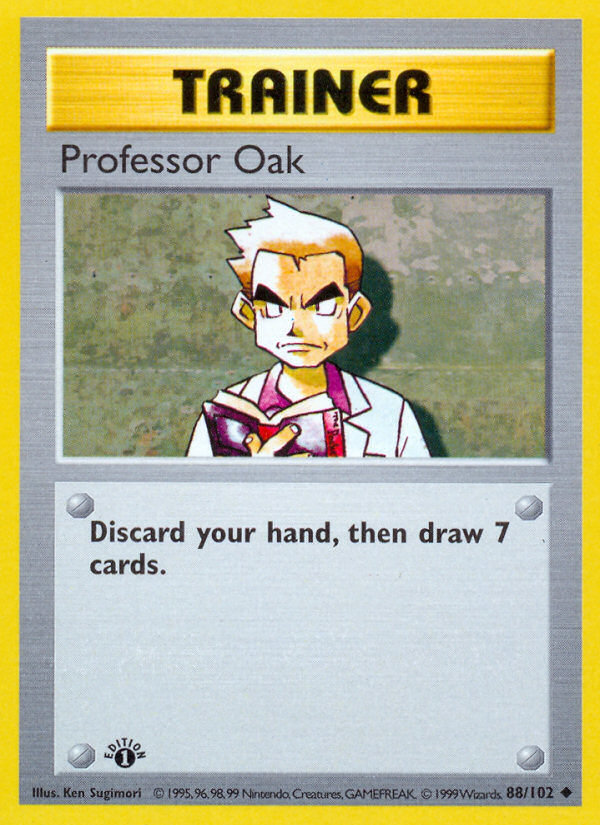 Professor Oak (88/102) (Shadowless) [Base Set 1st Edition] | Black Swamp Games