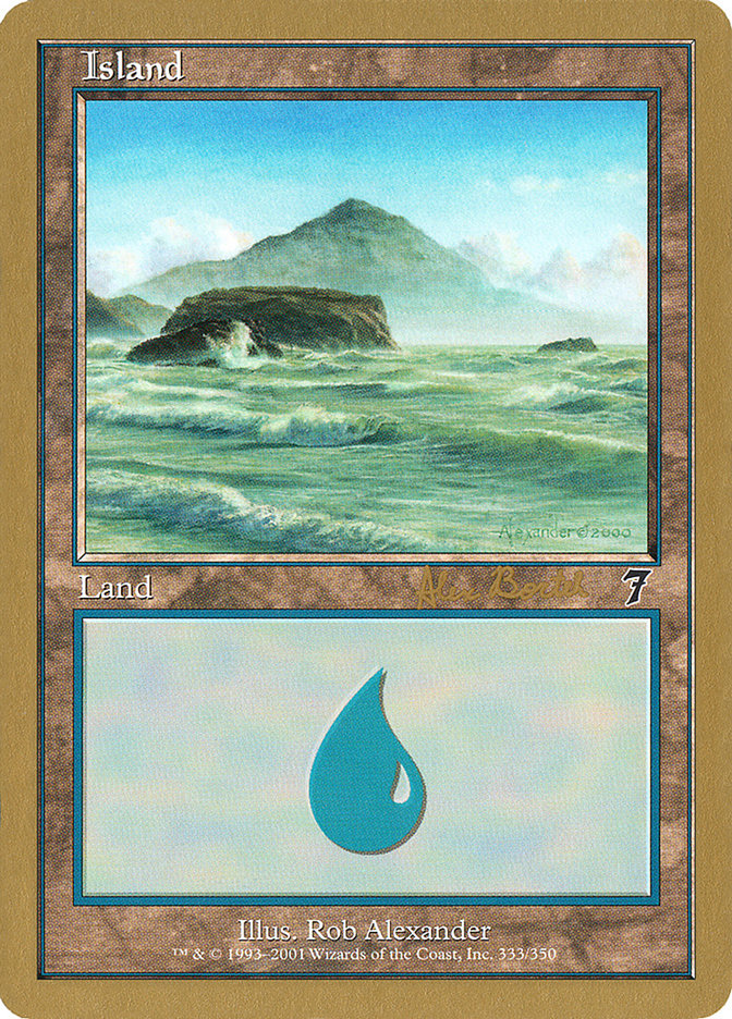 Island (ab333) (Alex Borteh) [World Championship Decks 2001] | Black Swamp Games