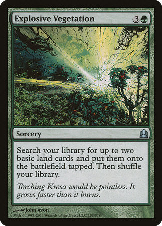 Explosive Vegetation [Commander 2011] | Black Swamp Games