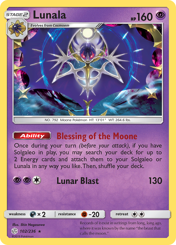 Lunala (102/236) [Sun & Moon: Cosmic Eclipse] | Black Swamp Games