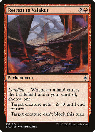 Retreat to Valakut [Battle for Zendikar] | Black Swamp Games