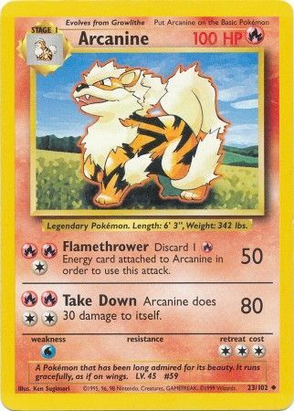 Arcanine (23/102) [Base Set Unlimited] | Black Swamp Games