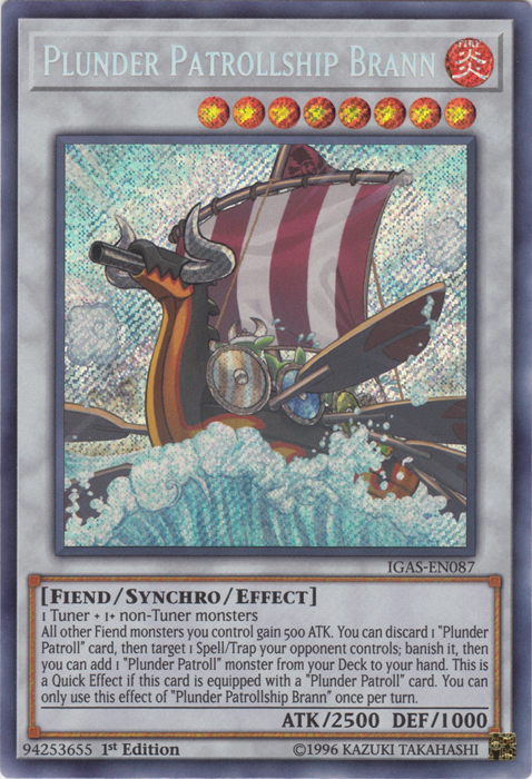 Plunder Patrollship Brann [IGAS-EN087] Secret Rare | Black Swamp Games