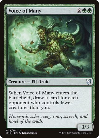 Voice of Many [Commander 2019] | Black Swamp Games
