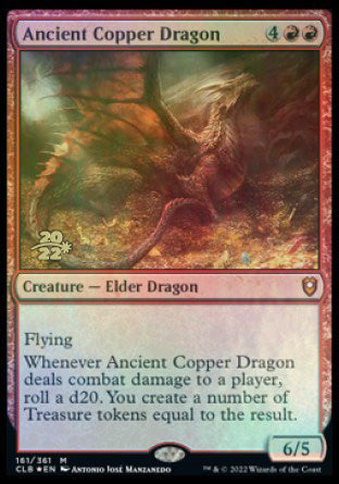 Ancient Copper Dragon [Commander Legends: Battle for Baldur's Gate Prerelease Promos] | Black Swamp Games