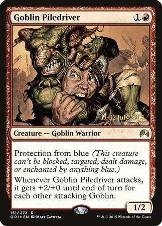 Goblin Piledriver [Magic Origins Promos] | Black Swamp Games