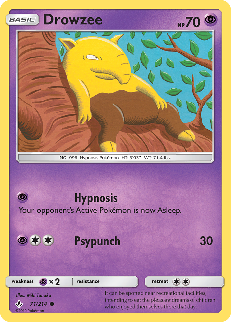 Drowzee (71/214) [Sun & Moon: Unbroken Bonds] | Black Swamp Games