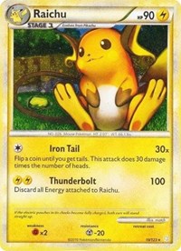 Raichu (10/123) (Cracked Ice Holo) [HeartGold & SoulSilver: Base Set] | Black Swamp Games