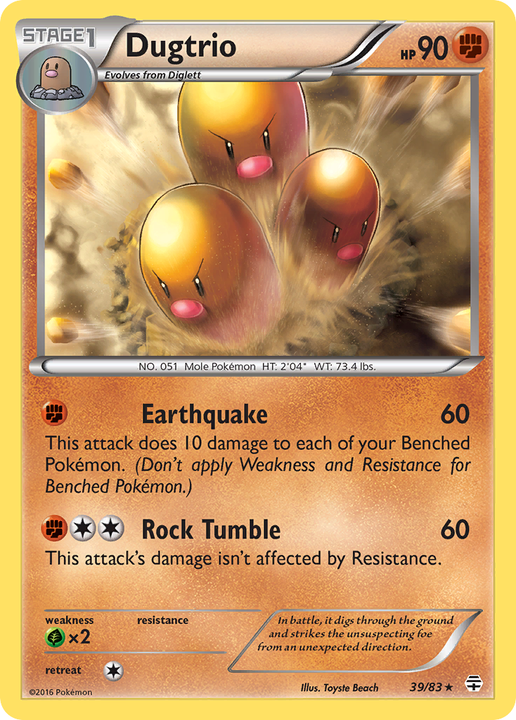 Dugtrio (39/83) [XY: Generations] | Black Swamp Games