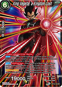 King Vegeta, a Kingdom Lost (Super Rare) [BT13-146] | Black Swamp Games