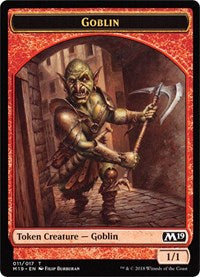 Goblin // Thopter Double-sided Token (Game Night) [Core Set 2019 Tokens] | Black Swamp Games