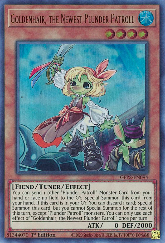 Goldenhair, the Newest Plunder Patroll [GFP2-EN094] Ultra Rare | Black Swamp Games