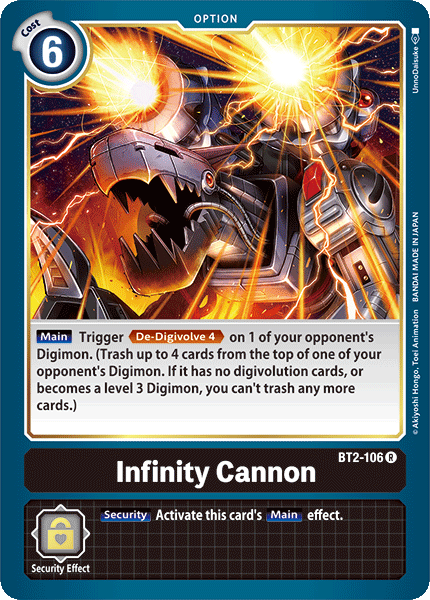 Infinity Cannon [BT2-106] [Release Special Booster Ver.1.0] | Black Swamp Games