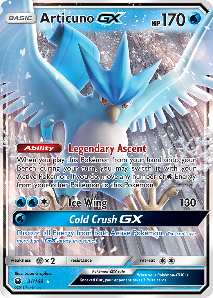 Articuno GX (31/168) [Sun & Moon: Celestial Storm] | Black Swamp Games