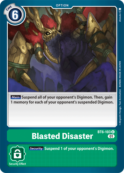 Blasted Disaster [BT6-103] [Double Diamond] | Black Swamp Games