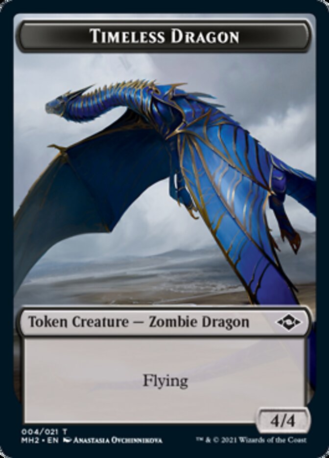 Timeless Dragon Token [Modern Horizons 2 Tokens] | Black Swamp Games