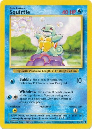 Squirtle (63/102) [Base Set Unlimited] | Black Swamp Games