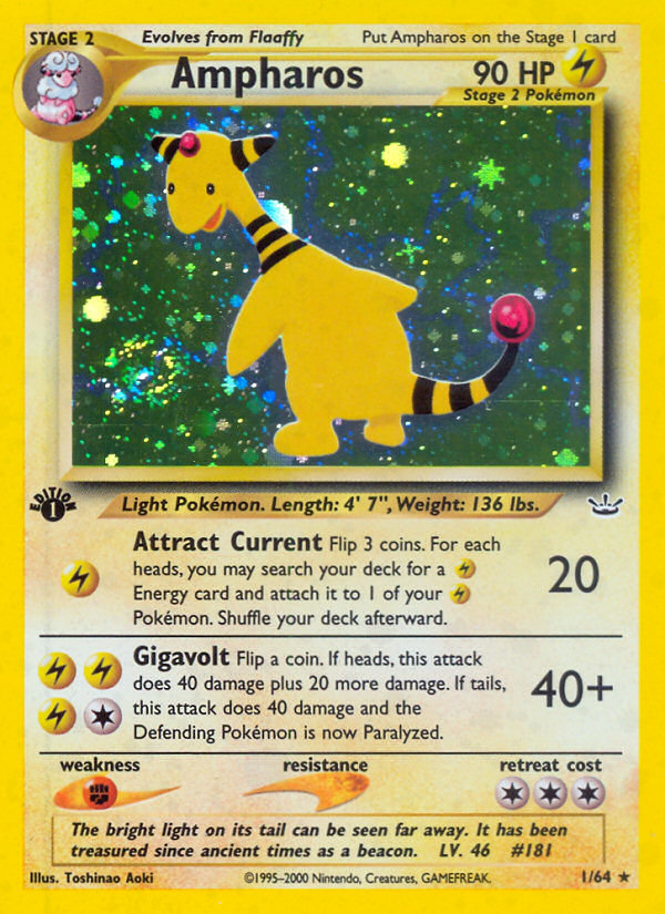 Ampharos (1/64) [Neo Revelation 1st Edition] | Black Swamp Games