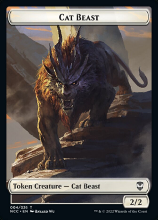 Soldier (09) // Cat Beast Double-sided Token [Streets of New Capenna Commander Tokens] | Black Swamp Games