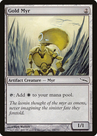 Gold Myr [Mirrodin] | Black Swamp Games