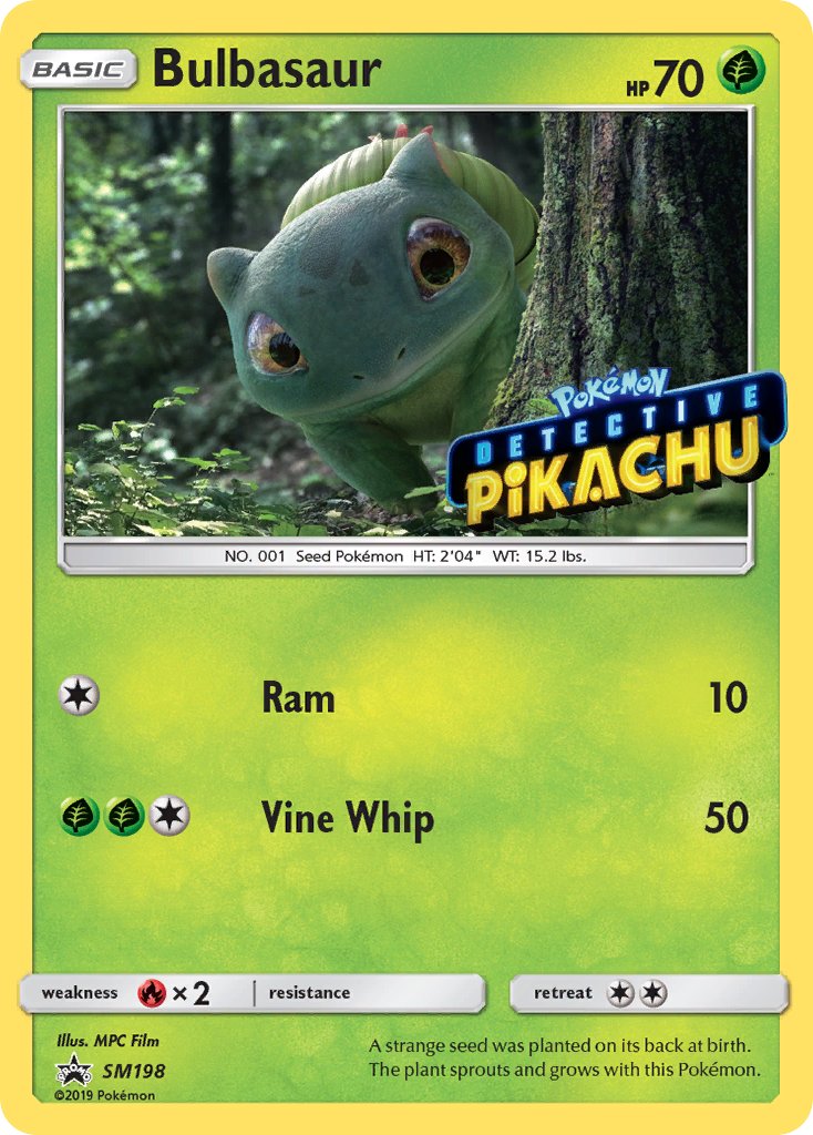 Bulbasaur (SM198) (Detective Pikachu Stamped) [Sun & Moon: Black Star Promos] | Black Swamp Games