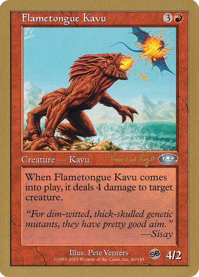 Flametongue Kavu (Tom van de Logt) (SB) [World Championship Decks 2001] | Black Swamp Games