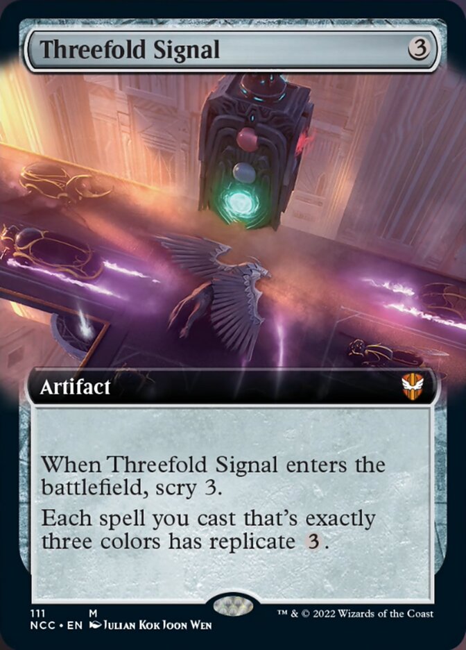 Threefold Signal (Extended Art) [Streets of New Capenna Commander] | Black Swamp Games