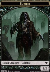 Zombie (005) // Gold (010) Double-sided Token [Commander 2017 Tokens] | Black Swamp Games