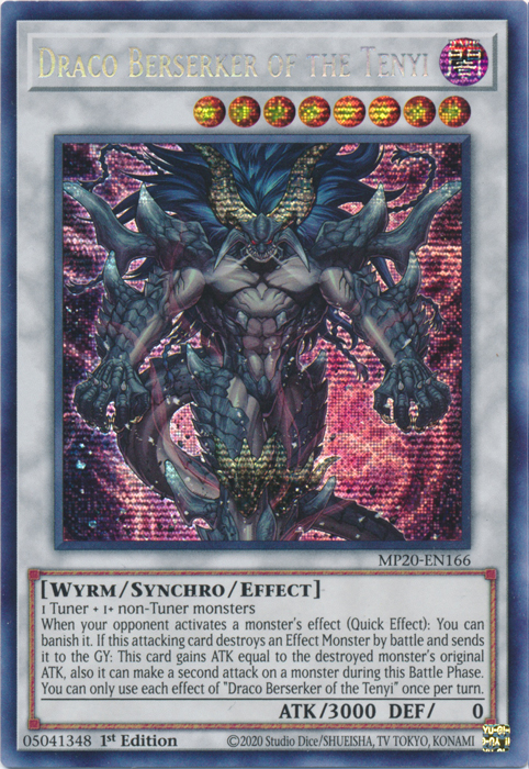 Draco Berserker of the Tenyi [MP20-EN166] Prismatic Secret Rare | Black Swamp Games