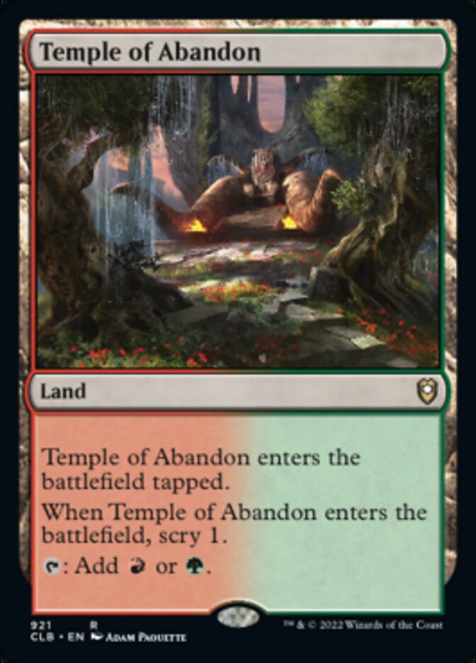 Temple of Abandon [Commander Legends: Battle for Baldur's Gate] | Black Swamp Games