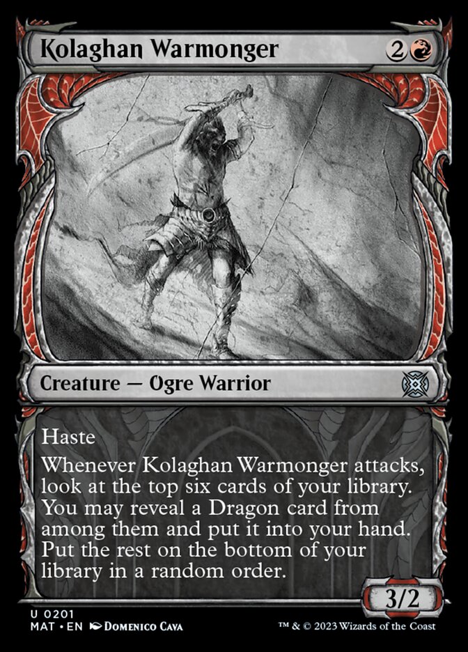 Kolaghan Warmonger (Showcase Halo Foil) [March of the Machine: The Aftermath] | Black Swamp Games