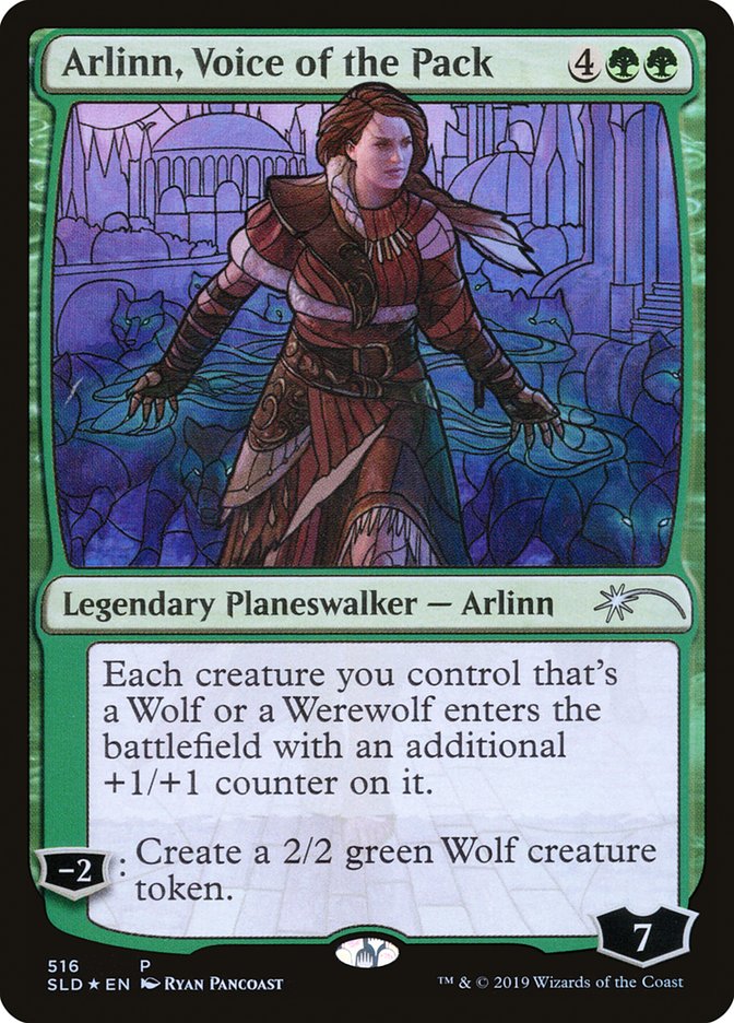 Arlinn, Voice of the Pack (Stained Glass) [Secret Lair Drop Promos] | Black Swamp Games