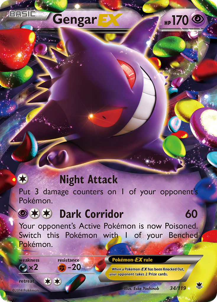 Gengar EX (34/119) [XY: Phantom Forces] | Black Swamp Games