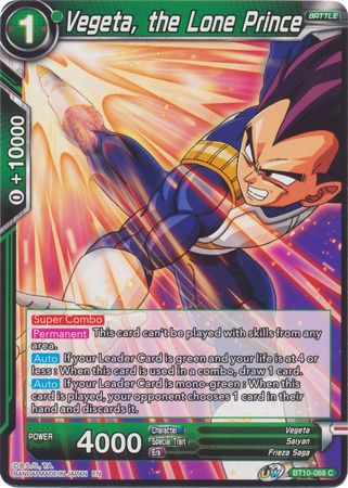 Vegeta, the Lone Prince (BT10-068) [Rise of the Unison Warrior 2nd Edition] | Black Swamp Games