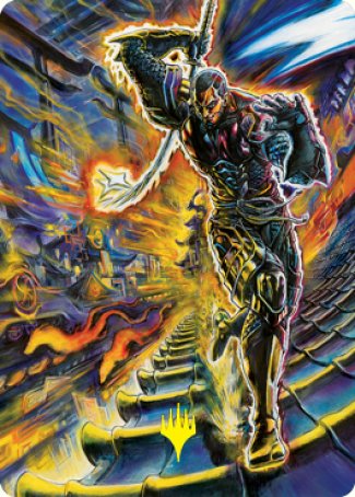 Kaito Shizuki 2 Art Card (Gold-Stamped Signature) [Kamigawa: Neon Dynasty Art Series] | Black Swamp Games